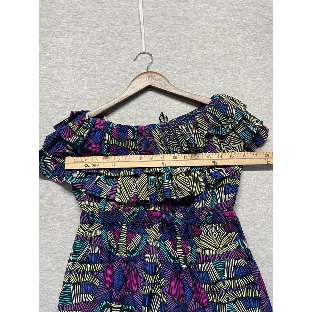 Postella Silk Mini Dress Women S Multicolor Ankara Print Ruffle Off The Shoulder